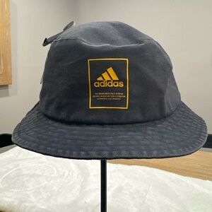 Adidas Men's Lifestyle Washed Bucket Hat - Grey Six/Yellow - Brand New!